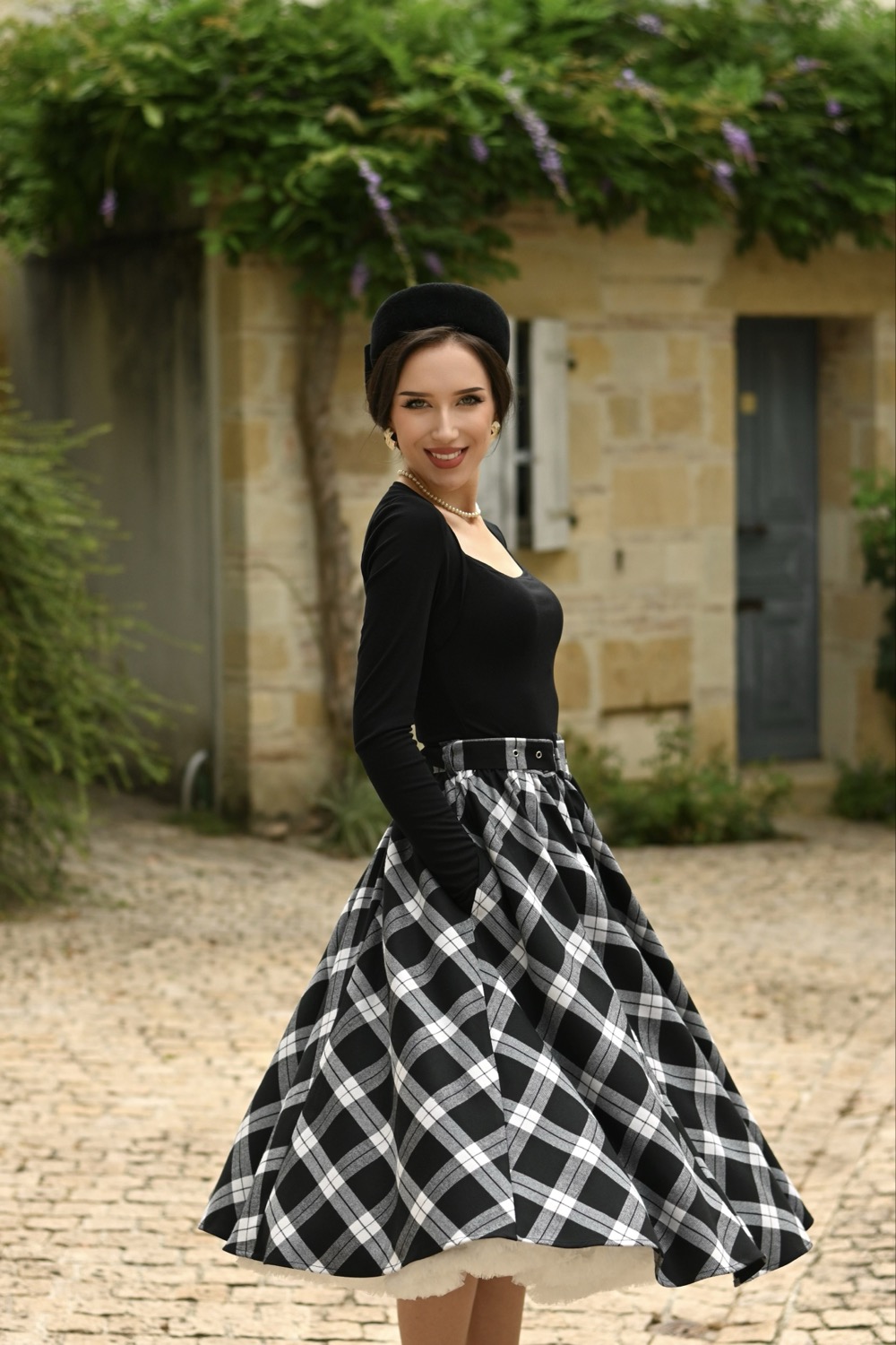 Lacey Tartan Swing Skirt
